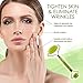 Jade Facial Roller - Face Massager & Anti Aging Treatment | Beauty Therapy for Puffy Eyes, Skin Care, Lymphatic Drainage | Reduce Wrinkles, Bags | Natural Slimming, Toning Tool | 100% Real & Authentic