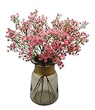 Anatural Artificial Flowers, Fake Flowers Babys Breath Gypsophila Flowers Steam Bouquet for Wedding Party Home Garden Table Centerpieces Decorations 10pcs 15.7 Inches (Pink)