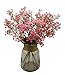 Anatural Artificial Flowers Baby Breath Real Touch Fake Gypsophila Flowers Steam Bouquet for Wedding Party Table Centerpieces Home Kitchen Office Windowsill Decorations 10pcs 15.7 Inches (Pink)