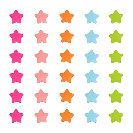 Toyvian - Lote de 120 imanes para nevera en forma de estrella para ...