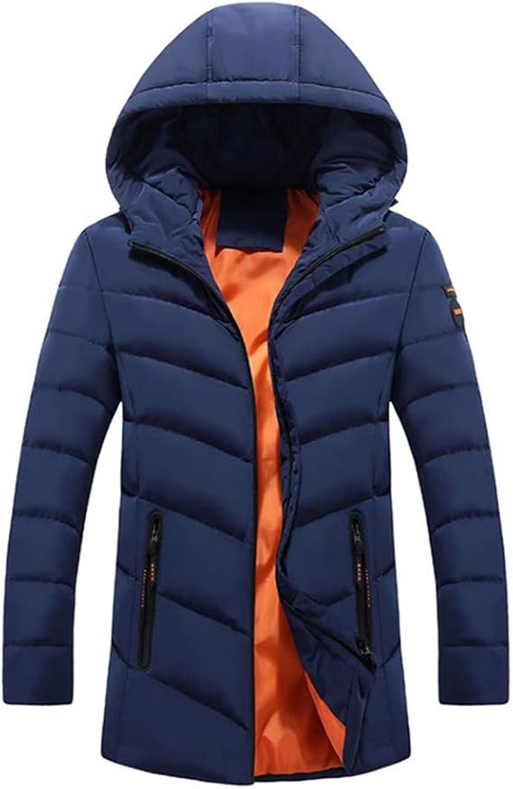 Parka Hommes Coton Épais Coton Veste Nouveau Long Hiver ...