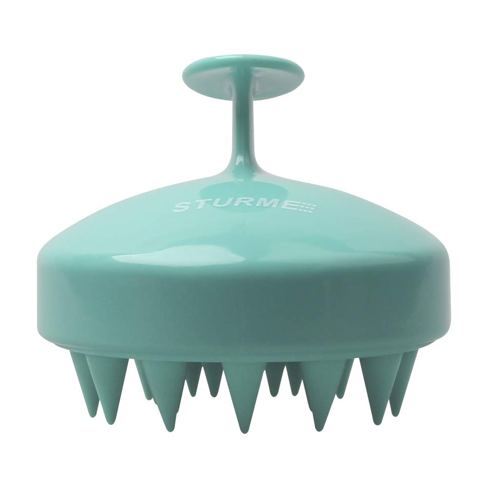 Wet Dry Hair Massager, STURME Shampoo Brush for People and Pets, Shampoo Scrubbing, Silicon Brush(Green)