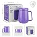 Tealyra - Peak Ceramic Purple Tea Cup Infuser - 19-ounce - Large Mug with Lid and Stainless Steel Infuser - Tea-For-One Perfect Set for Office and Home Uses - 580 milliliter
