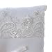 Amajoy Ivory Wedding Ring Pillow Ring Cushion with Lace Flower , 7.5inch Ring Bearer for Beach Wedding, Wedding Ceremony
