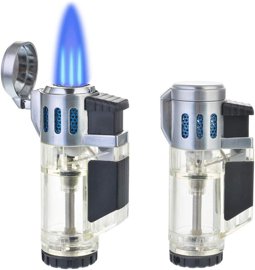 Torch Lighters, 2 Pack Triple Jet Flame Butane Lighter