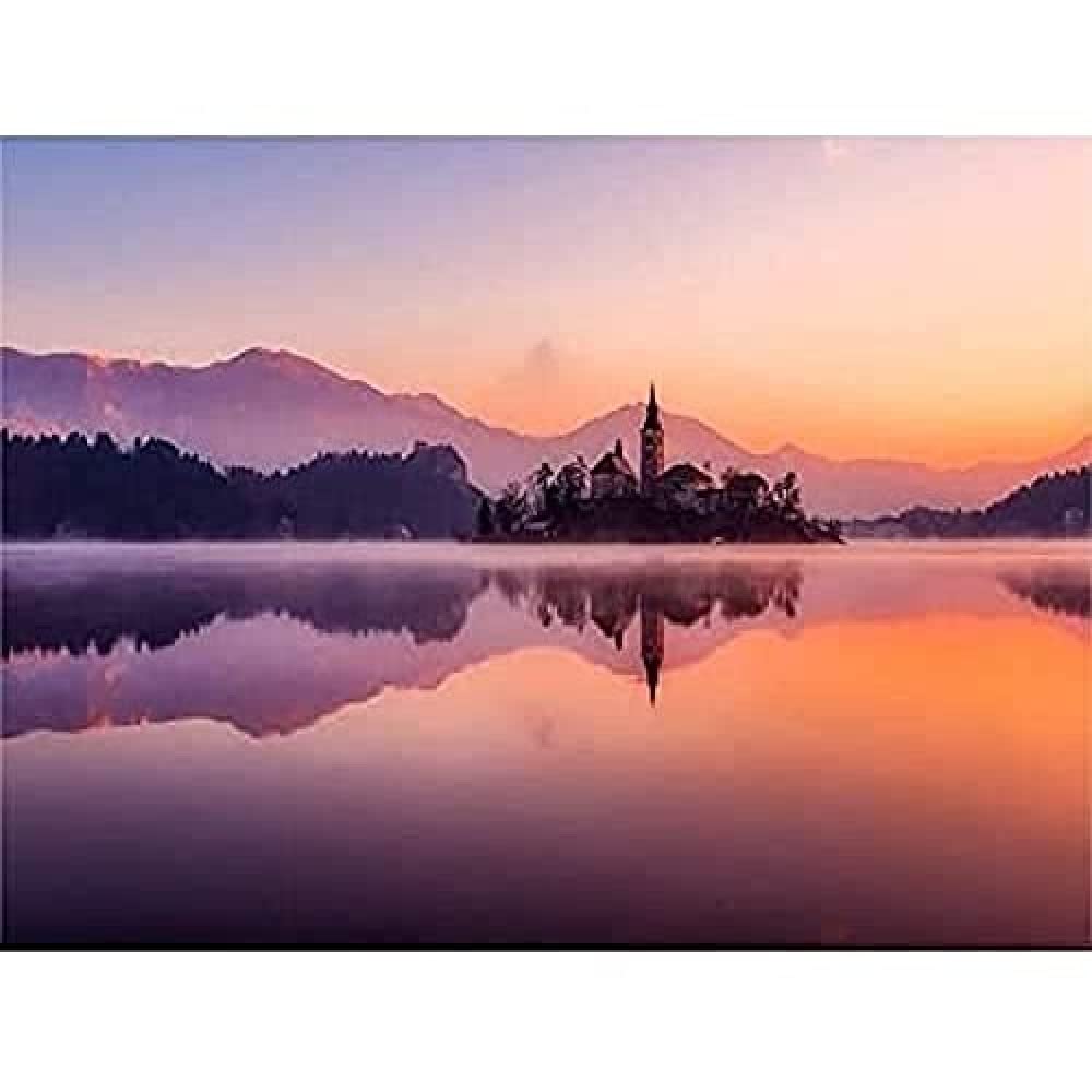 Lake Bled Island Slovenia Canvas Wall Art Print