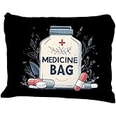 Medication Bag Travel Pill Organizer with Wristband - Compact Travel Pill Organizer - Unisex Medication Bag,Perfect For First Aid & Cosmetics,Ideal Health Gift (FH0005)