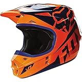 2016 Fox Racing V1 Race Helmet (M, Orange/Blue)