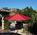 Formosa Covers 9ft Umbrella Replacement Canopy 6 Ribs in Red (Canopy Only)