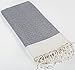 BOSPHORUS Set of 4-100% Turkish Cotton Beach and Bath Towel Set, Hammam Peshtemal Towel Blanket, Compact Travel Towel, Oversized Quick Dry Sand Free, Made in Turkey, Prewashed, XL 71x36, Gray