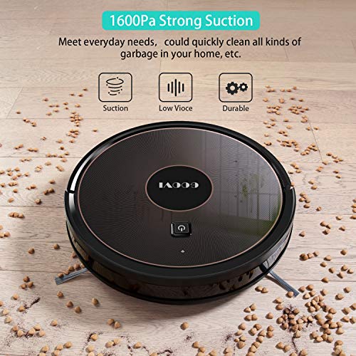 GOOVI Robot Vacuum, 1600PA Robotic Vacuum Cleaner with Wi-Fi, Super