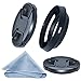 SIOTI Camera Tilted Vented Metal Lens Hood with Cleaning Cloth and Lens Cap Compatible with General Camera Standard Thread Lens(49mm)