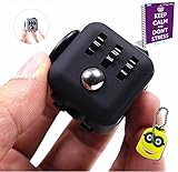 FabQuality Cube Anxiety Attention Toy With BONUS eBook Included + Minion Key Chain - Relieves Stress And Anxiety And Relax for Children and Adults