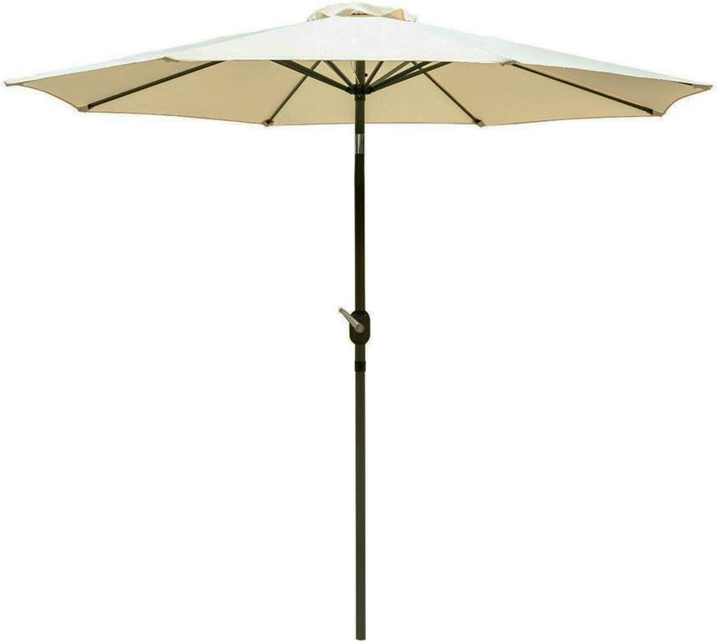 Amazon Com Ezone 9 Ft Patio Umbrella Outdoor Umbrellas With Adjustable Crank Tilt Function Fade Resistant Waterproof Patio Table Umbrella Khaki Garden Outdoor