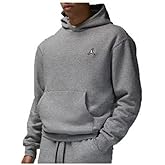 Nike Jordan Brooklyn Fleece Men's Pullover Hoodie (as1, alpha, xx_l, regular, regular, Carbon Heather/White)