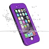 iPhone 6 Plus Waterproof Case, iThrough Underwater Phone Case, Dust Proof Snow proof Shockproof Case, Heavy Duty Protective Carrying Cover Case with a 3.5mm AUX Cable for iPhone 6 Plus (5.5