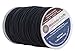 Mandala Crafts 2mm Black Elastic Cord for Jewelry Making - 76 Yds Stretchy Cord Round Elastic Strings for Bracelets Making String - Stretchy String for Crafts Beading