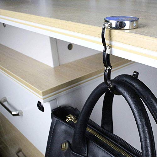 4 Pack Foldable Handbag Hooks Folding Table Hanger Holder Purse Hooks