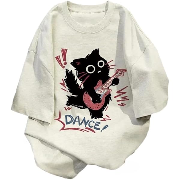 Women Vintage T-Shirt Y2K Cat Graphic Harajuku Tee Tops Summer Emo Women Vintage T-Shirt Y2K Cat Graphic Harajuku Tee Tops Summer Emo