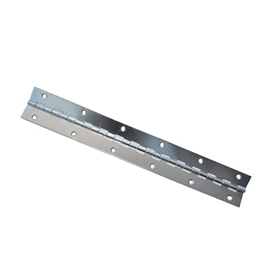 Western Metals 14" X 2" Stainless Steel Boat Piano Hinge – Pontoon Gate Hinge (Gray, Made In USA)