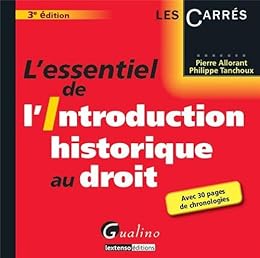 L' essentiel de l'introduction historique au droit