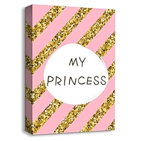 Canvas Wall Art-Pink for Little Girl-Canvas Prints Home Artwork Decoration for Kids Bedroom - 12x18 inches