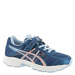 ASICS Kids PRE-Contend 4, Azure/Frosted Rose, 2.5 M