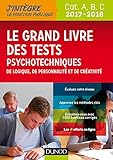 Le Grand Livre 2017-2018 des tests psychotechniques de logique, de personnalité et de créativité (Tous concours fonction publique (1)) (French Edition) by 