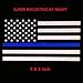 Reflective US Flag Decal Packs with Thin Blue Line for Cars & Trucks, 5 x 3 inch American USA Flag Decal Sticker Honoring Police Law Enforcement Vinyl Window Bumper Tape (5-Pack)