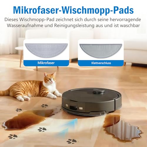 LOVOBO Roborock Q10 S5+ / Q10 S5 Roborock Robot Vacuum Cleaner Accessories Set 1 x Main Brush 4 x Side Brushes 4 x Dust Bags 4 x HEPA Filters 2 x Cleaning Accessories