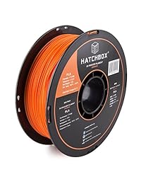 HATCHBOX 3D PLA 1KG1.75 ORN PLA Filamento para impresoras 3D, precisión dimensional +  0.05 mm, carrete de 1 kg, 1.75 mm, color naranja