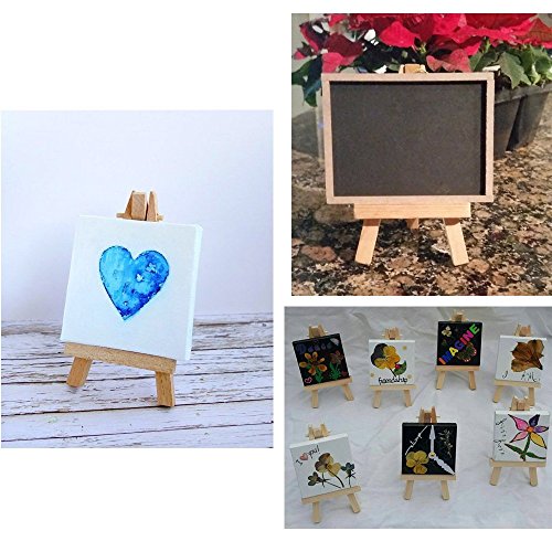 Vpang 10 Pcs Wooden Easel Mini Natural Wood Display Stand Craft Business Card Photo Display Easel