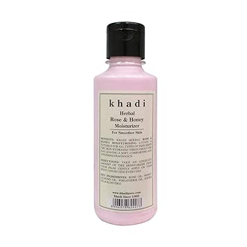 Khadi Herbal Rose & Honey Moisturizer - 210ml