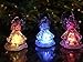 BANBERRY DESIGNS Lighted Christmas Angel Figures - 3 LED Color Changing Angels - Use on a Table Top or Add a String and Hang Them from You Christmas Tree - Christmas Angels