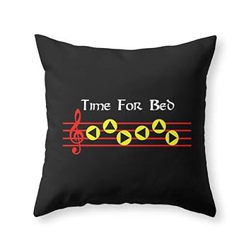 MedieMo Timebett – Zeldas Lullaby The Legend Zelda Ocarina Time Kissenbezug 45,7 x 45,7 cm