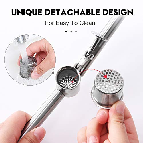 Mempedont Garlic Press Mincer 304 Stainless Steel Garlic Crusher