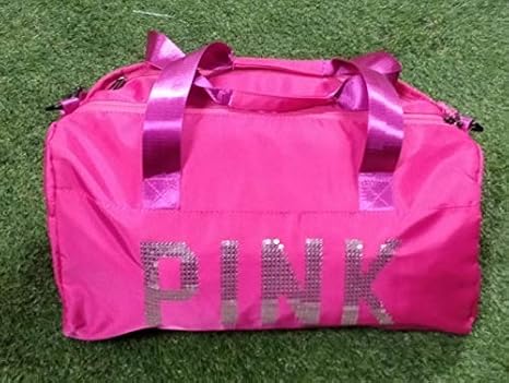 large pink gym bag