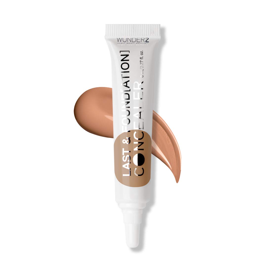 WUNDER2 Last & Foundation Flawless Full Coverage Eye Cream Concealer Makeup, Tan