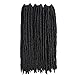 Crochet Goddess Locs Braids Natural Black Straight Hair Synthetic Faux Locs Crochet Braiding Hair Extensions Bohemian Faux Locs Twist Gypsy Locs (14