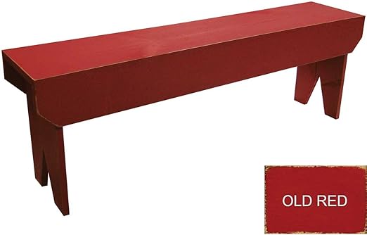 Amazon Com Sawdust City 4 Foot Wood Bench Old Red Table Benches
