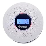 Combination Photoelectric Smoke Detector/Carbon Monoxide Detector for Home, Battery Operated Travel Portable Fire CO Alarm with Sound Warning and Digital Display