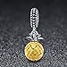 WOSTU 925 Sterling Silver Crystal Zircon Pineapple Charms for Bracelets Beads Charms Pendant Necklace