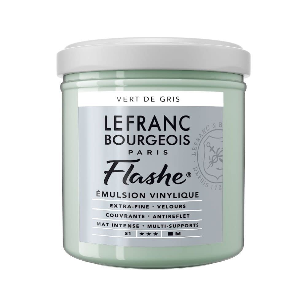 Lefranc Bourgeois Flashe, Extra-Fine Acrylic Vinyl Emulsion, Artists Quality, Grey Green, 125ml Pot — image 1