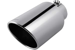 Upower 5" to 8" Diesel Exhaust Tip Universal Trucks Car Chrome 5 In Inlet 8 In Outlet Exhaust Tip 15" Long 5 x 8 x 15 Inch Diesel Tail Pipe Stainless Steel Polished Bolt/Clamp On