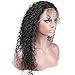 Dreambeauty 13X4 Lace Front Human Hair Wig Deep Curly 100% Brazilian Virgin Remy Human Hair Glueless Lace Front Wig with Baby Hair for Black Women Natural Black Color 16 inch