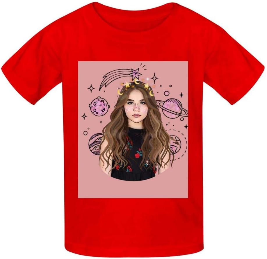 Yang ShuhuiChildren'S T-Shirt, T-Shirt with A Piper Rockelle Printed Cotton T-Shirt for Girls