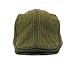 YCHY Men's Knitted Wool Duckbill Hat Warm Newsboy Flat Scally Cap (Army green02)