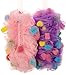 Bath Blossom Back Scrubber Brush (2 Pack) Loofah with Small Sponge and Mesh - Long Handled Shower Body Brush For Men and Women