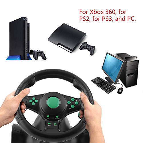 Braceus Gaming Steering Wheel, 180 Degrees Rotation ABS Gaming