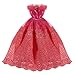 5pcs Barbie Handmade Fashion Wedding Party Gown Dresses for Girl's Birthday Gift Xmas Gift